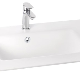 Plan vasque Solid surface blanc mat 90 cm