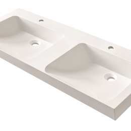 Vasque à encastrer-MARMITE- minéral composite blanc brillant,RONX 1200D