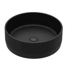 Vasque ronde noir mat à poser