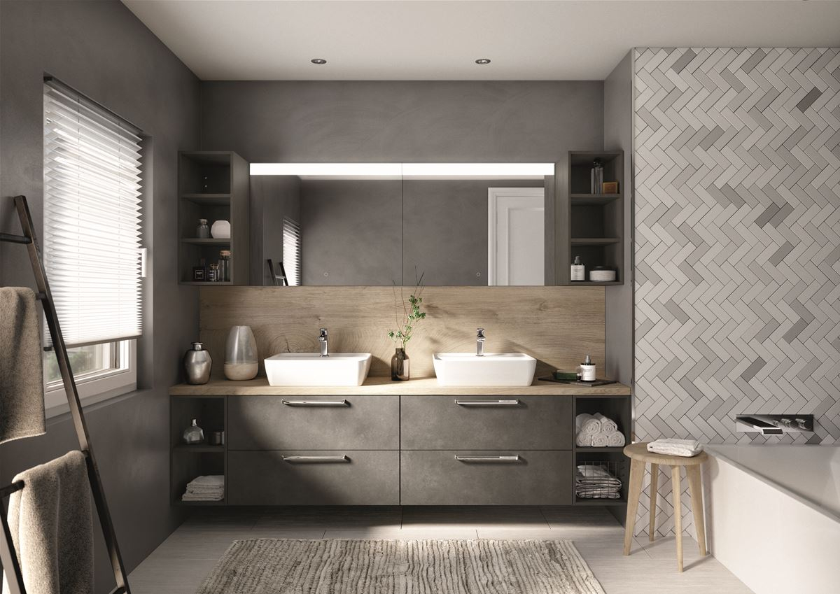 Riva  Décor béton gris terra